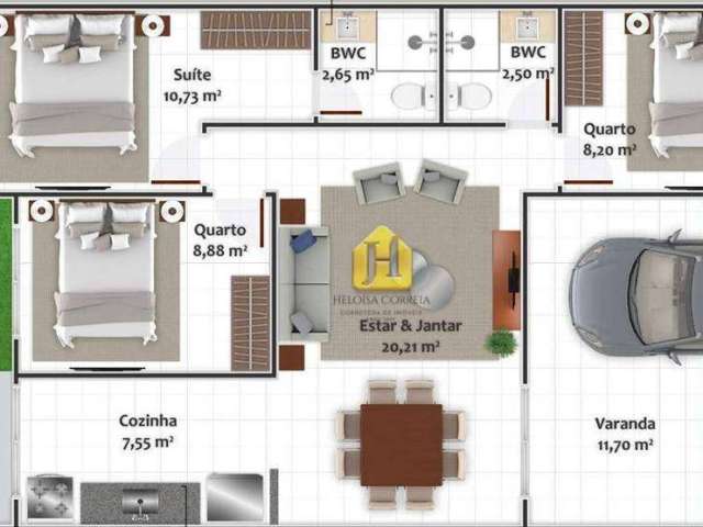 Casa à venda, 85 m² por R$ 304.900,00 - Parque Das Árvores - Parnamirim/RN