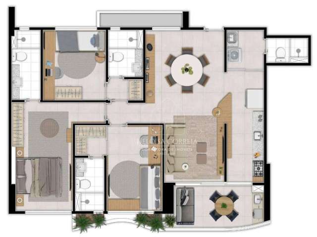 Apartamento com 3 dormitórios à venda, 100 m² por R$ 923.000,00 - Tirol - Natal/RN