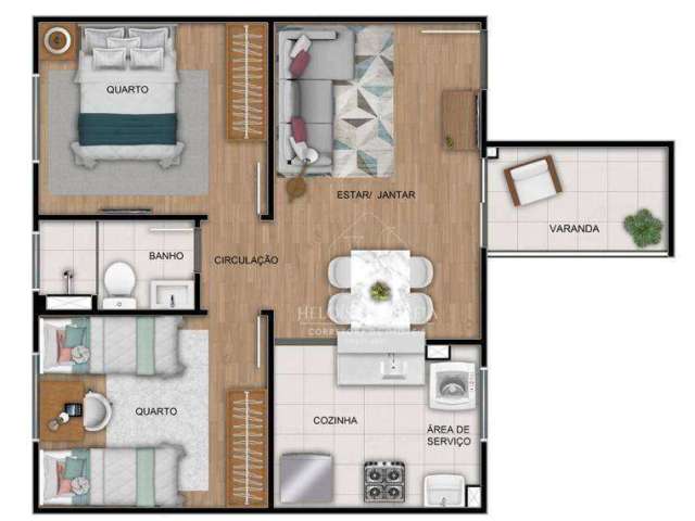 Apartamento com 2 dormitórios à venda, 41 m² por R$ 206.990,00 - Pajuçara - Natal/RN