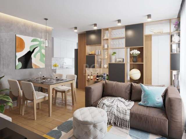 Ótimo apartamento estilo LOFT, no Condomínio Copacabana, bairro Tristeza, fundos, com 49,12m² de 1 dormitório e vaga. Possui living amplo, 1 dormitório estilo loft com divisão por móvel sob medida con