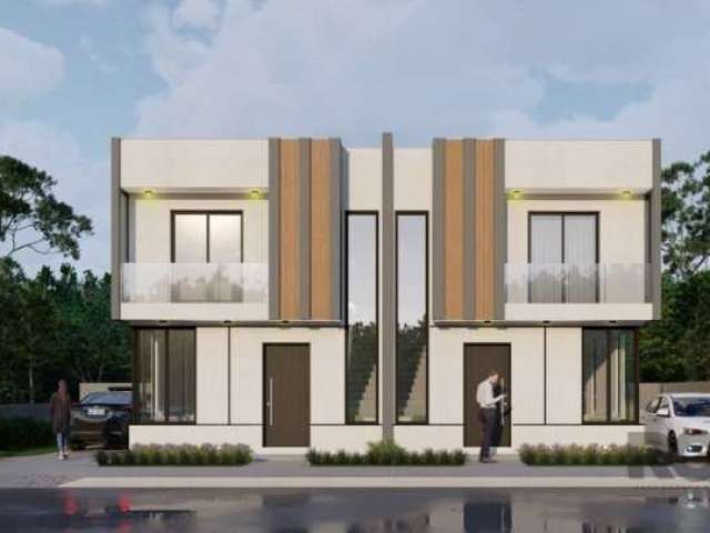 Casa com 2 suítes e 2 vagas no bairro Moinhos de Vento em Canoas.&lt;BR&gt;Casa em construção, germinada, diferenciada, na parte de baixo living 2 ambientes com cozinha integrada, lavabo e área de ser