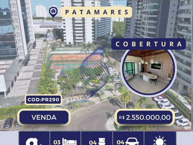 Vendo cobertura duplex  213 m² | 03 quartos | condomínio manhattan square | patamares | salvador | ba