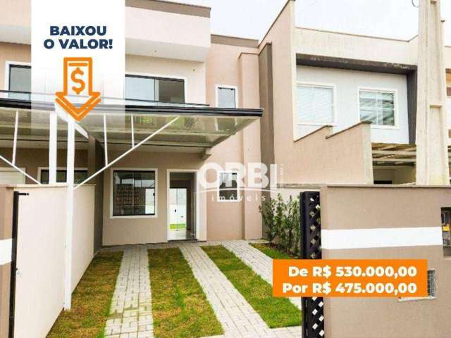 Sobrado com 3 dormitórios à venda, 125 m² por R$ 475.000,00 - Figueira - Gaspar/SC