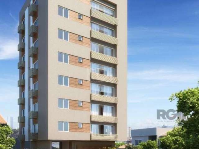 APARTAMENTO de 2 dormitórios, 01 suíte com 64,17 m² - de frente /Oeste. Cozinha integrada com churrasqueira;Sala e Área de Serviço.  Aptos com rebaixo em gesso e porcelanato. 14 aptos, 7 andares, send