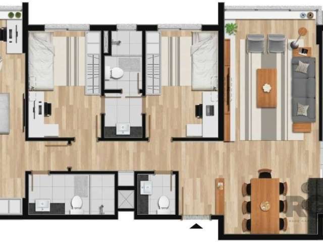 APTO 3 dormitórios  114,45 m²- 1 suíte e mais 2 suítes americanas),lavabo, cozinha americana e churrasqueira  - box duplo  09&lt;BR&gt;Piscina, Fitness, Salão de Festas, Sala de Jogos, Vestiário diari