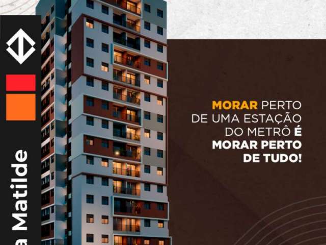 Lançamento de apartamentos 10 min. do metrô vl. matilde com 2 dormitórios, 1 suíte, vaga livre, 46m²