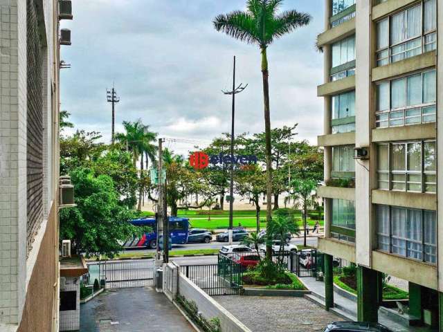 Apartamento à venda, em prédio frente mar, no Boqueirão, em Santos-SP