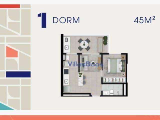 Apto 1 dorm - Entrega agosto -2026 - Jd Aquarius - SJC - SP