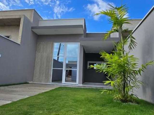 Linda casa em condomínio à venda em Eusébio-CE, bairro Vereda Tropical, 3 quartos, 2 suítes, 1 banheiro, 93m². Confira!