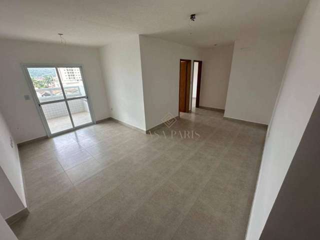 Apartamento com sala grande e vista livre de 2 quartos à venda na Vila Guilhermina na Praia Grande!