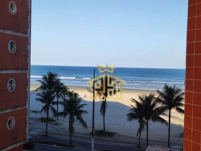 Apartamento à venda, com 2 dormitórios, de frente para o mar, no bairro Tupi, em Praia Grande, SP.