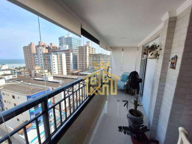 Apartamento na Guilhermina - 02 suítes, sacada gourmet vista mar, Lazer Completo,, 02 vagas