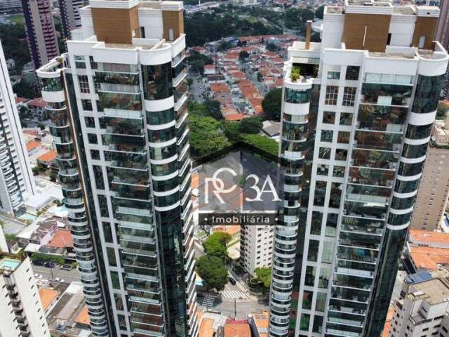 Apartamento no Jardim Anália Franco com 335m², sala para 5 ambientes, 4 suítes, 5 vagas.