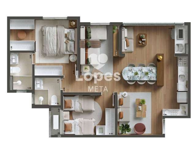 APARTAMENTO A VENDA LANÇAMENTO, 3 DORMITORIOS , 71m2, RUA JOSÉ COBRA , PARQUE INDUSTRIAL, SÃO JOSÉ DOS CAMPOS/SP