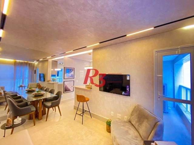 Apartamento com 2 dormitórios à venda, 82 m² por R$ 880.000,00 - Aparecida - Santos/SP