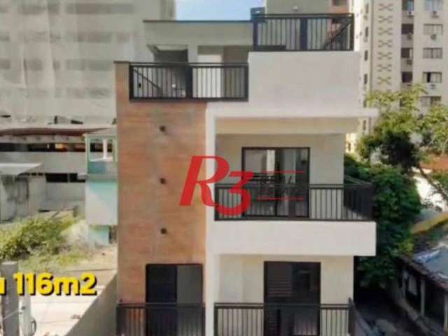 Sobrado à venda, 126 m² por R$ 890.000,00 - Marapé - Santos/SP