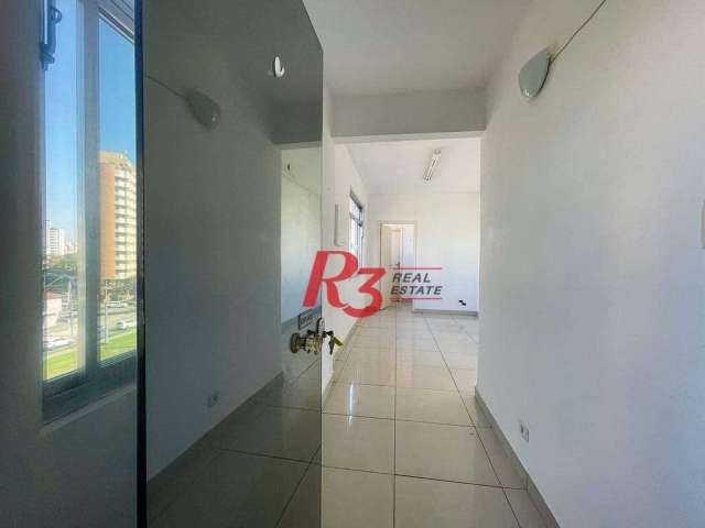 Sala para alugar, 58 m² por R$ 2.900,00/mês - Boqueirão - Santos/SP