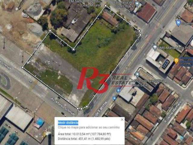 Terreno à venda, 9613 m² por R$ 31.780.000,00 - Areia Branca - Santos/SP