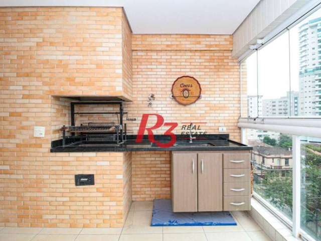 Apartamento com 3 dormitórios à venda, 134 m² por R$ 1.550.000,00 - Gonzaga - Santos/SP