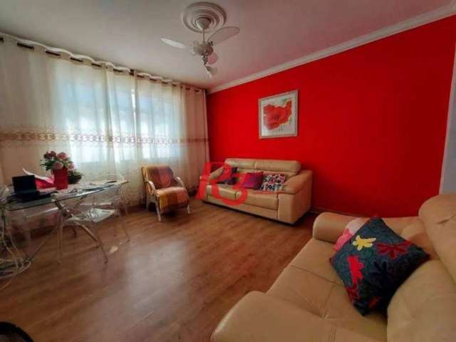 Apartamento com 3 dormitórios à venda, 120 m² por R$ 405.000,00 - Campo Grande - Santos/SP