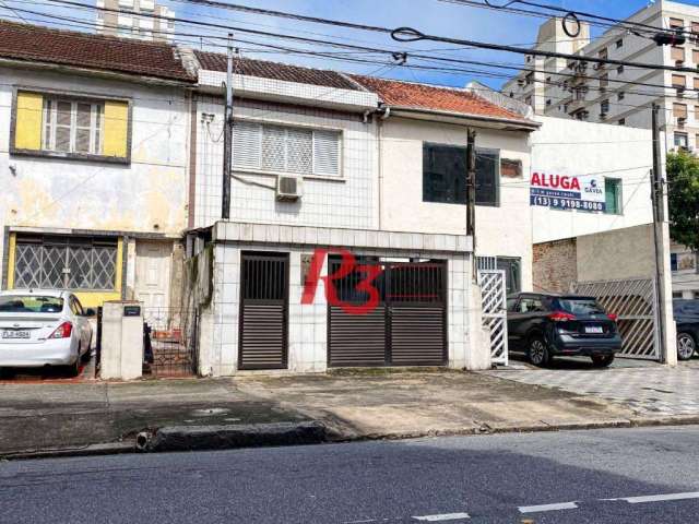 Sobrado com 2 dormitórios para alugar, 100 m² por R$ 7.400,00/mês - Embaré - Santos/SP