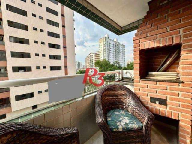 Apartamento com 3 dormitórios à venda, 78 m² por R$ 692.000,00 - Aparecida - Santos/SP