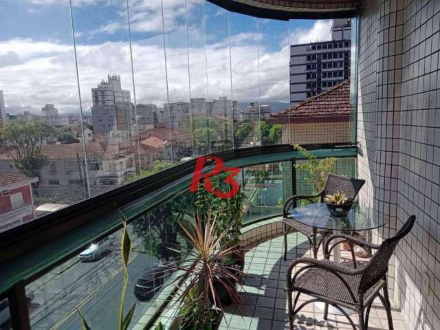 Apartamento com 3 dormitórios à venda, 150 m² por R$ 1.060.000,00 - Embaré - Santos/SP