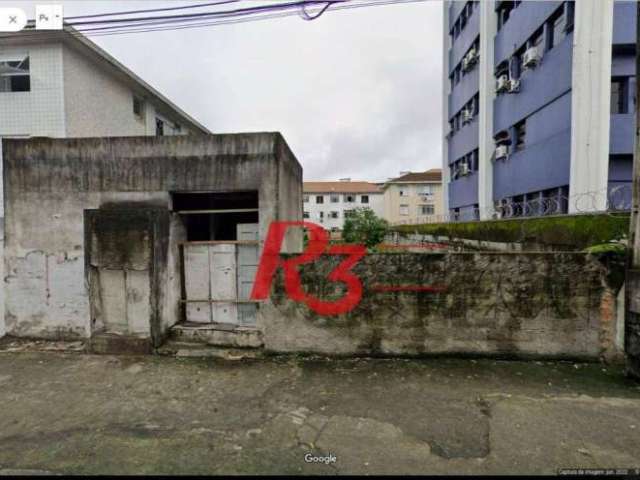 Terreno à venda, 625 m² por R$ 1.850.000,00 - Macuco - Santos/SP