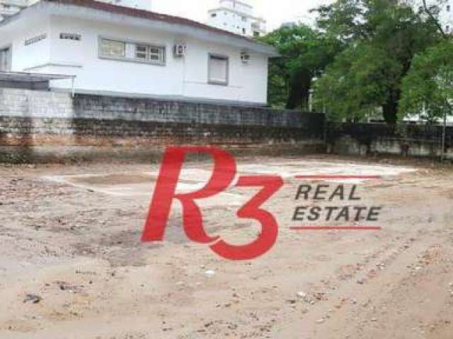 Terreno para alugar, 654 m² por R$ 10.913,07/mês - Centro - Guarujá/SP