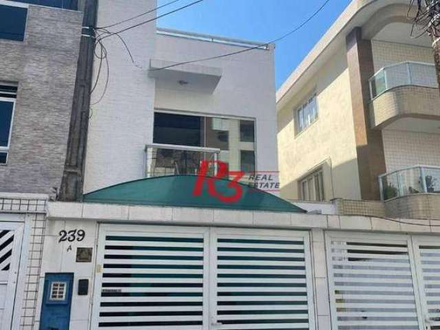 Casa com 3 dormitórios à venda, 130 m² por R$ 1.250.000,00 - Embaré - Santos/SP