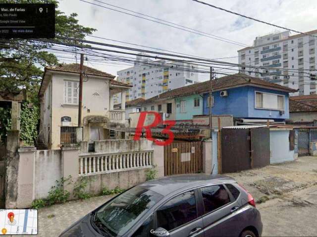 Terreno à venda, 400 m² por R$ 1.200.000,00 - Campo Grande - Santos/SP