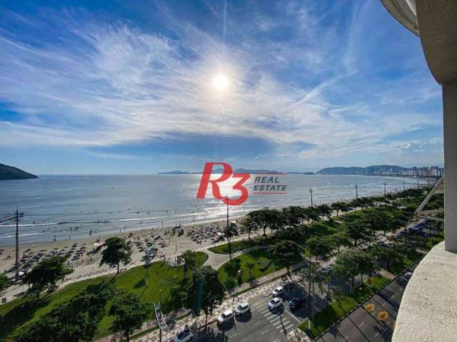 Apartamento à venda, frente praia, 2 quartos, 1 vaga, no bairro Aparecida, em Santos SP