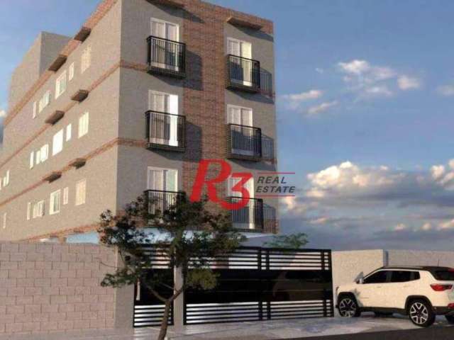 Apartamento com 2 dormitórios à venda, 41 m² por R$ 360.000,00 - Estuário - Santos/SP