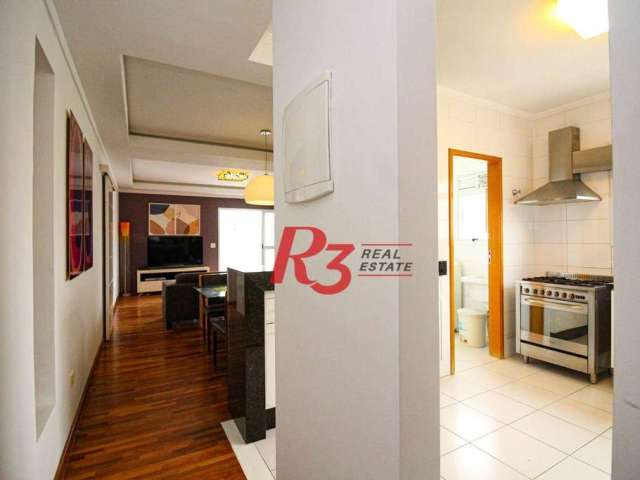 Apartamento com 2 dormitórios à venda, 90 m² por R$ 1.060.000,00 - Aparecida - Santos/SP