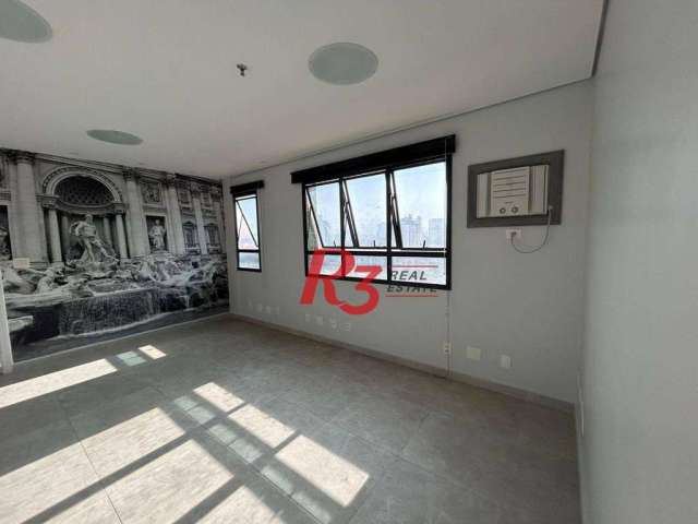 Sala, 46 m² - venda por R$ 280.000,00 ou aluguel por R$ 2.800,00/mês - Macuco - Santos/SP