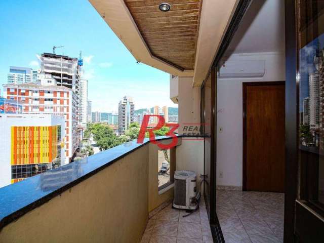 Ótimo Apartamento com 2 dormitórios à venda, 84 m² por R$ 605.000 - Ponta da Praia - Santos/SP