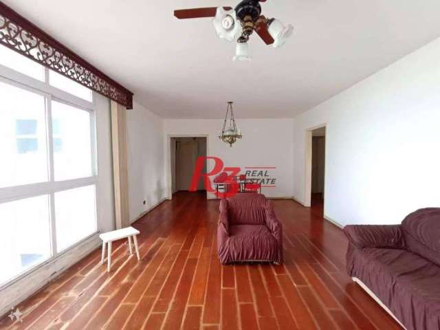 Apartamento para alugar, 184 m² - Gonzaga - Santos/SP