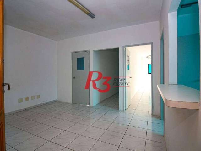 Sala para alugar, 115 m² por R$ 4.400/pacote mensal - Vila Mathias - Santos/SP