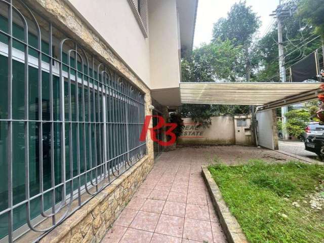 Casa tipo Sobrado Isolado, Comercial,  com 3 dormitórios para alugar, 250 m² por R$ 11.650/mês - Boqueirão - Santos/SP