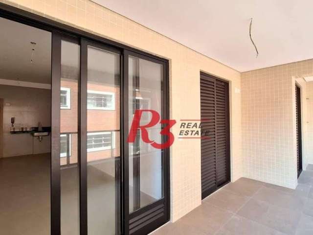 Apartamento novo à venda, 2 quartos (1 suite), próximo à praia, José Menino, Santos SP