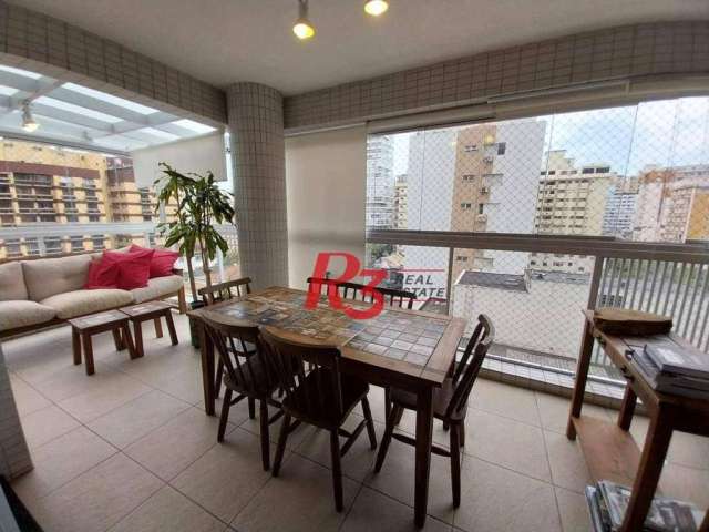 Apartamento Duplex com 2 suítes à venda, 121 m² por R$ 1.490.000 - Gonzaga - Santos/SP