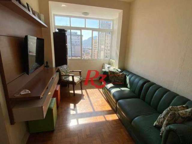 Apartamento á venda 1 dormitório Prédio Frente Mar 64m²  Praia do Gonzaguinha.