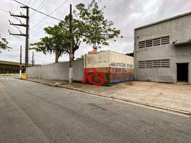 Galpão, 1700 m² - venda por R$ 8.000.000,00 ou aluguel por R$ 25.000,00/mês - Chico de Paula - Santos/SP