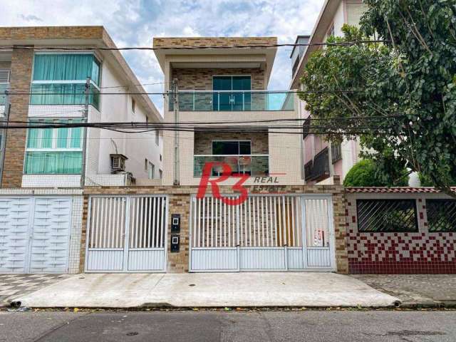 Sobreposta Alta Duplex 3 dormitórios à venda, 240 m² por R$ 1.700.000 - Boqueirão - Santos/SP