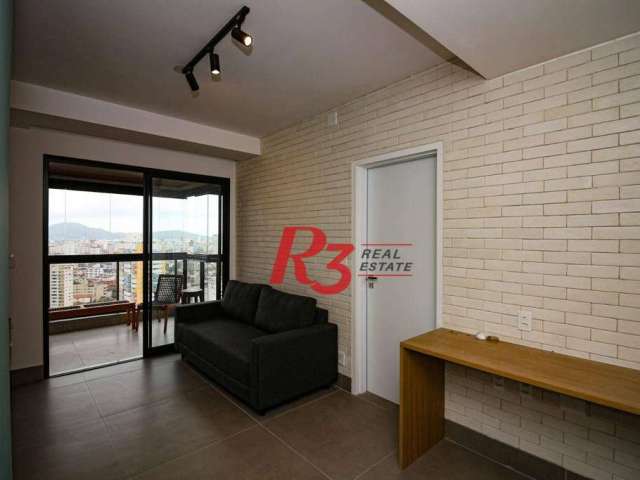 Apartamento com 1 dormitório para alugar, 54 m² por R$ 7.500,02/mês - Boqueirão - Santos/SP