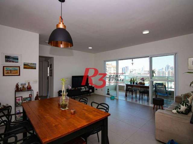 Apartamento com 2 dormitórios à venda, 88 m² por R$ 950.000,00 - Campo Grande - Santos/SP