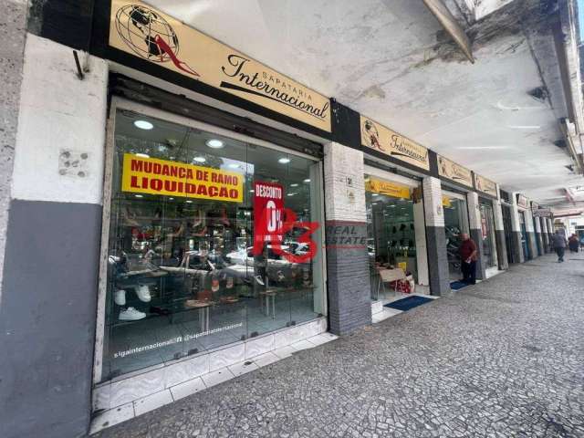 Loja para alugar, 260 m² por R$ 17.000,00/mês - Centro - Santos/SP