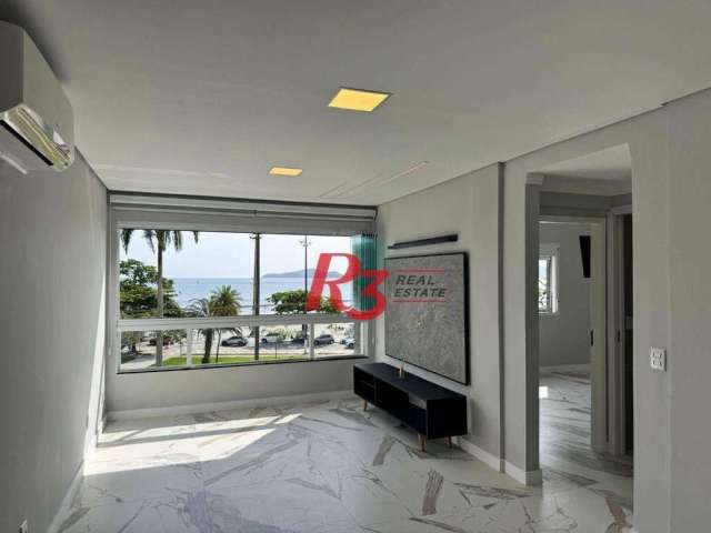 Apartamento vista ao mar 2 dormitórios à venda, 100 m² por R$ 1.385.000 - Ponta da Praia - Santos/SP