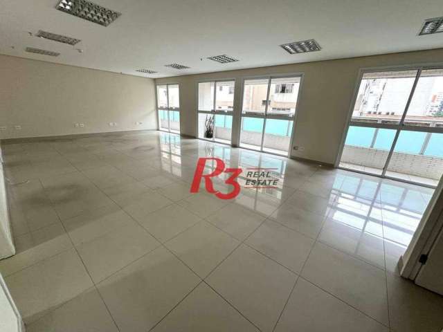 Sala para alugar, 276 m² por R$ 18.000,00/mês - Boqueirão - Santos/SP