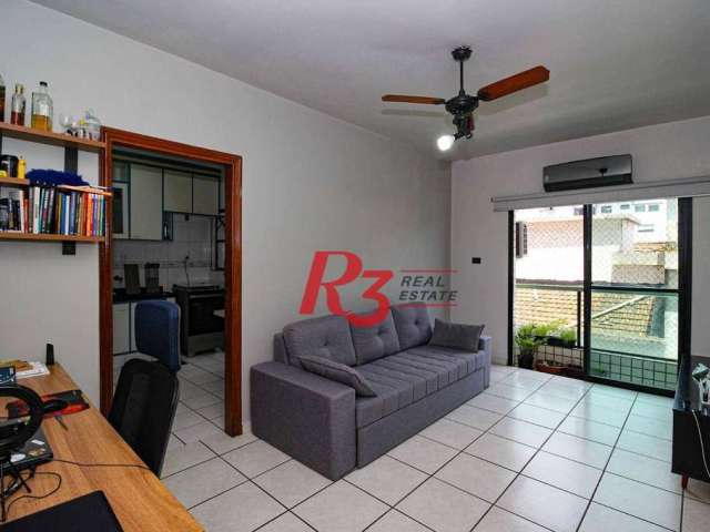 Apartamento com 1 dormitório, 56 m² - venda por R$ 410.000,00 ou aluguel por R$ 3.674,00/mês - Campo Grande - Santos/SP